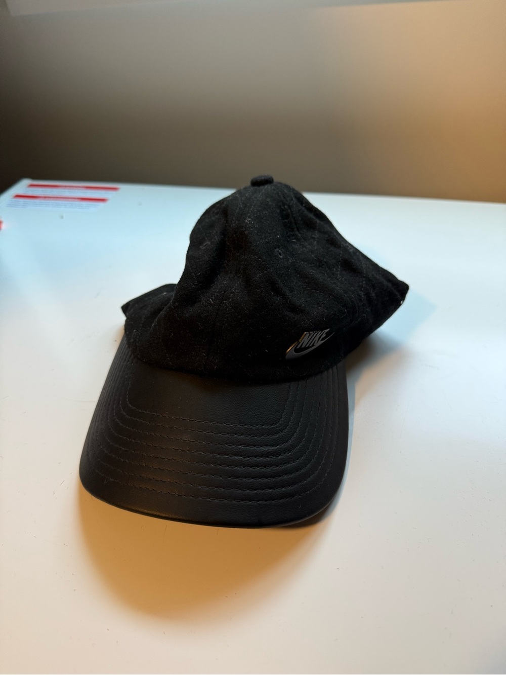 Nike Black Cap with Small White Swoosh